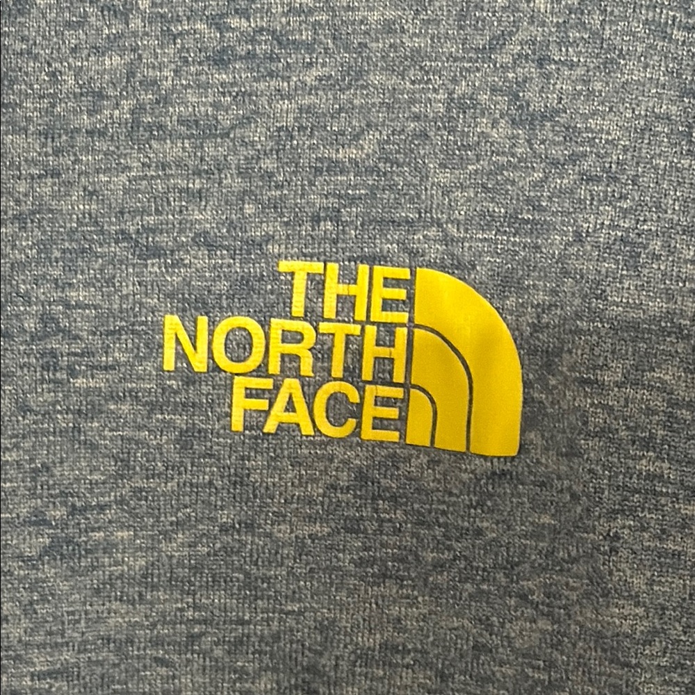 The North Face Heather Blue and Black V-Neck Shirt